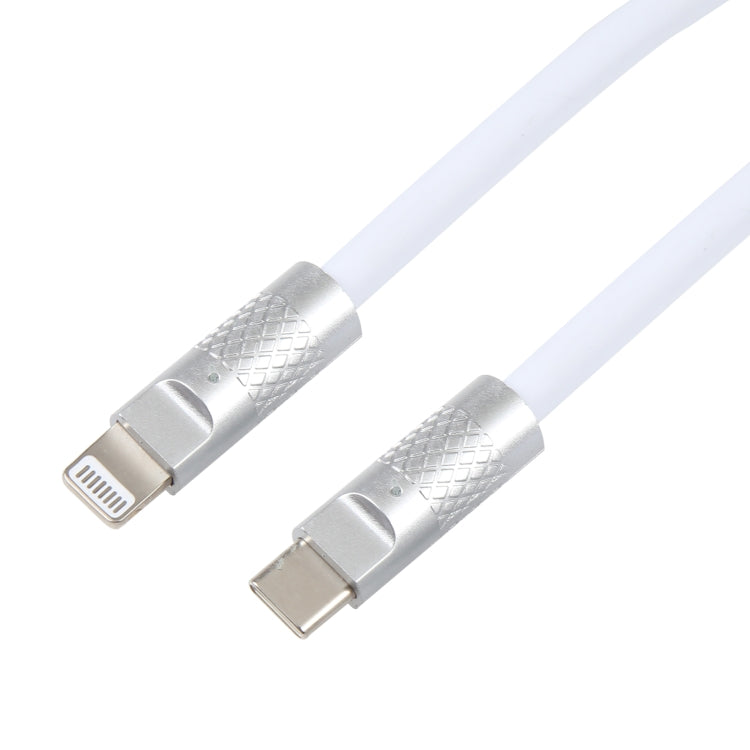 Mech Series 120W USB-C / Type-C to 8 Pin Metal Plug Silicone Fast Charging Data Cable, Length: 1.2m