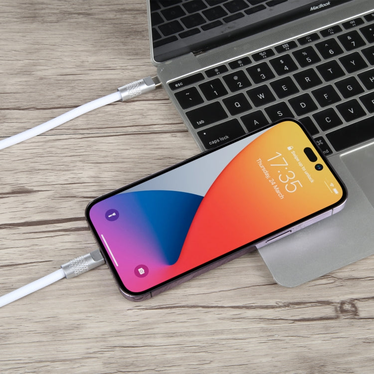 Mech Series 120W USB-C / Type-C to 8 Pin Metal Plug Silicone Fast Charging Data Cable, Length: 1.2m