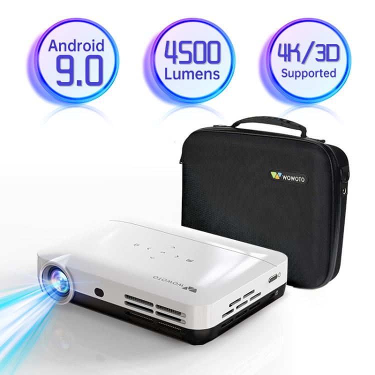 WOWOTO H10S TIDLP DMD 0.45 inch 1920 x 1080P 4K 500ANSI RGB LED Smart Projector