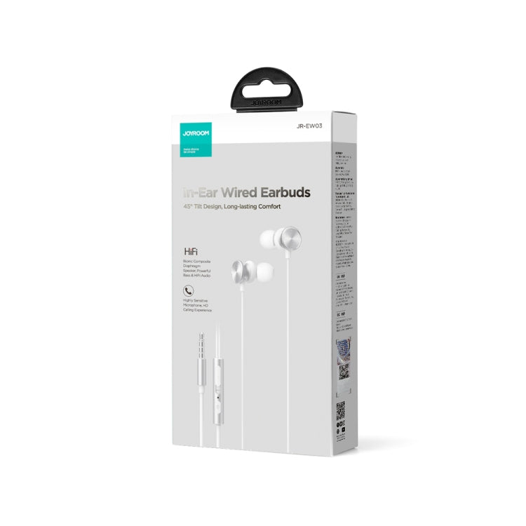 JOYROOM JR-EW03 3.5mm In-Ear Metal Wired Earphone, Length: 1.2m