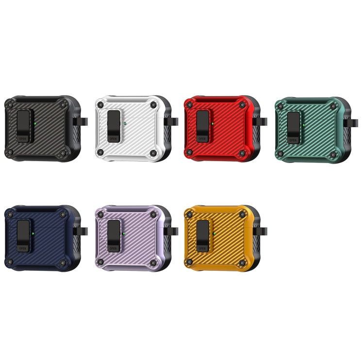 Carbon Fiber Magnetic Automatic Switch Earphone Protective Case