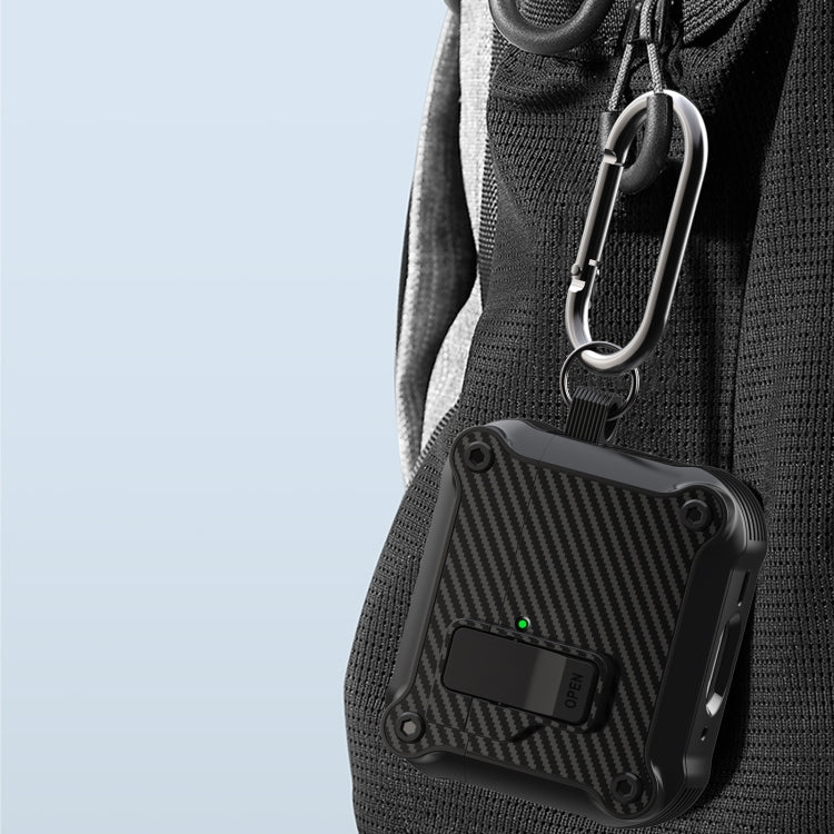 Carbon Fiber Magnetic Automatic Switch Earphone Protective Case