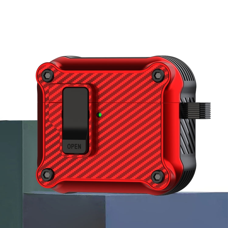 Carbon Fiber Magnetic Automatic Switch Earphone Protective Case