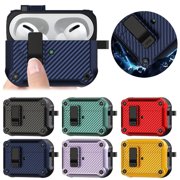 Carbon Fiber Magnetic Automatic Switch Earphone Protective Case
