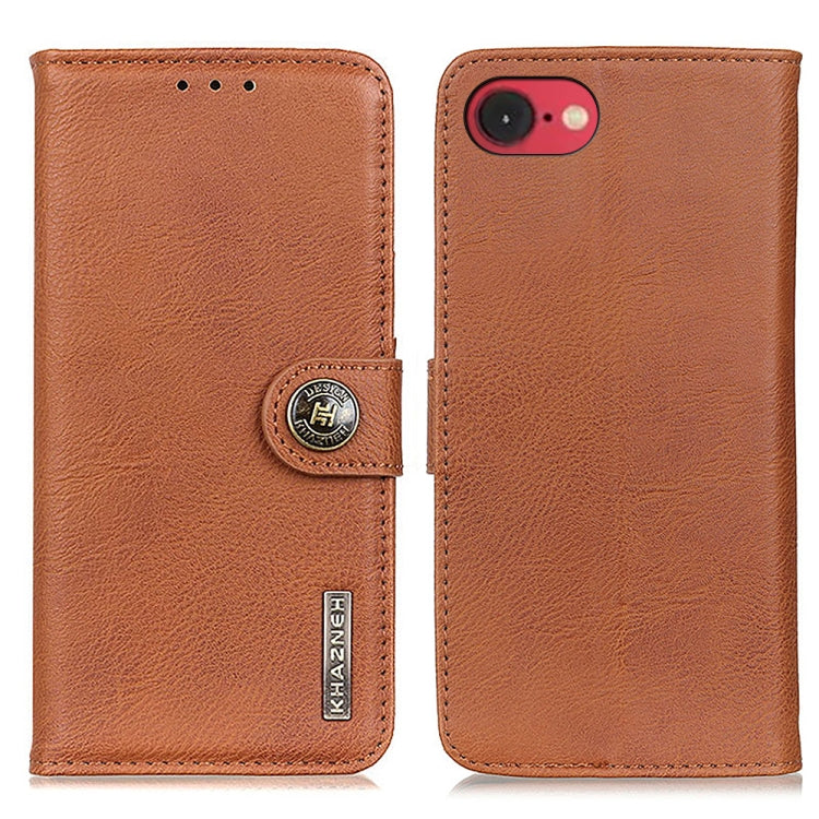 KHAZNEH Cowhide Texture Horizontal Flip Leather Phone Case