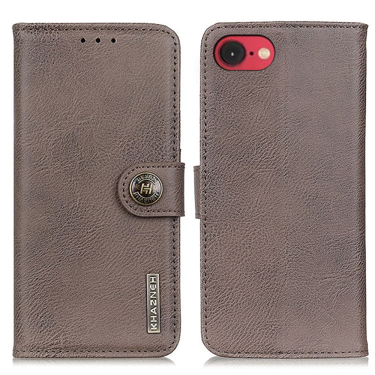 KHAZNEH Cowhide Texture Horizontal Flip Leather Phone Case