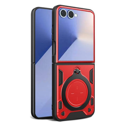 CD Texture Magnetic Holder Phone Case, For Samsung Galaxy Z Flip7, For Samsung Galaxy Z Flip5