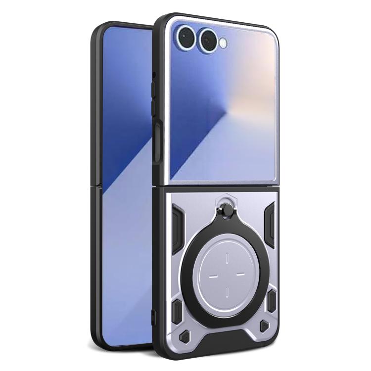 CD Texture Magnetic Holder Phone Case, For Samsung Galaxy Z Flip7, For Samsung Galaxy Z Flip5
