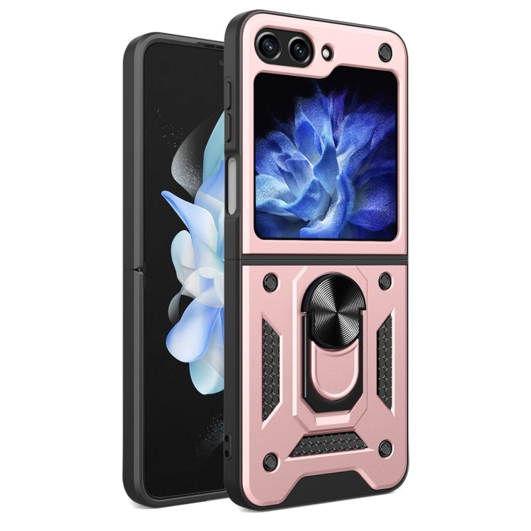 Armor Magnetic Bracket TPU+PC Phone Case, For Samsung Galaxy Z Flip8 5G, For Samsung Galaxy Z Flip7, For Samsung Galaxy Z Flip6, For Samsung Galaxy Z Flip5