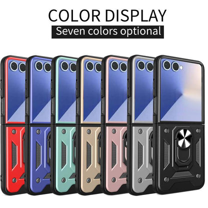 Armor Magnetic Bracket TPU+PC Phone Case, For Samsung Galaxy Z Flip8 5G, For Samsung Galaxy Z Flip7, For Samsung Galaxy Z Flip6, For Samsung Galaxy Z Flip5