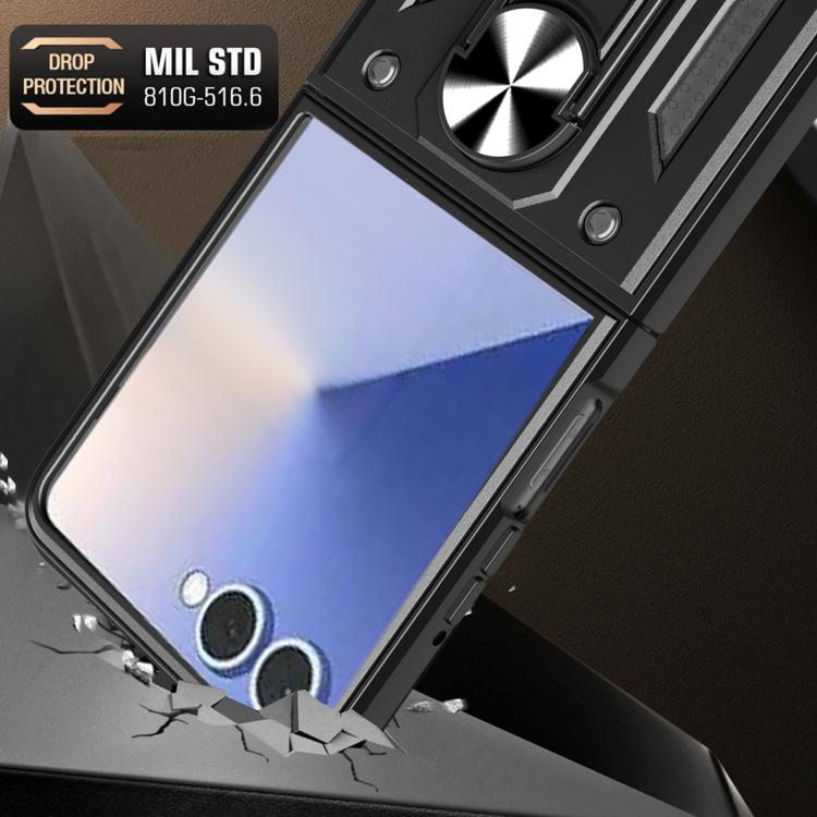 Armor Magnetic Bracket TPU+PC Phone Case, For Samsung Galaxy Z Flip8 5G, For Samsung Galaxy Z Flip7, For Samsung Galaxy Z Flip6, For Samsung Galaxy Z Flip5