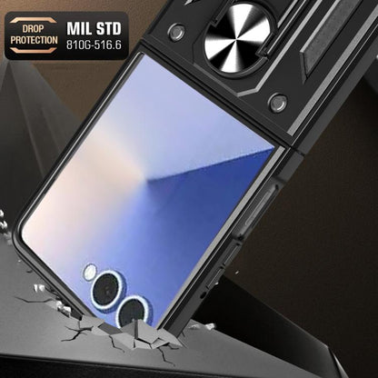Armor Magnetic Bracket TPU+PC Phone Case, For Samsung Galaxy Z Flip8 5G, For Samsung Galaxy Z Flip7, For Samsung Galaxy Z Flip6, For Samsung Galaxy Z Flip5