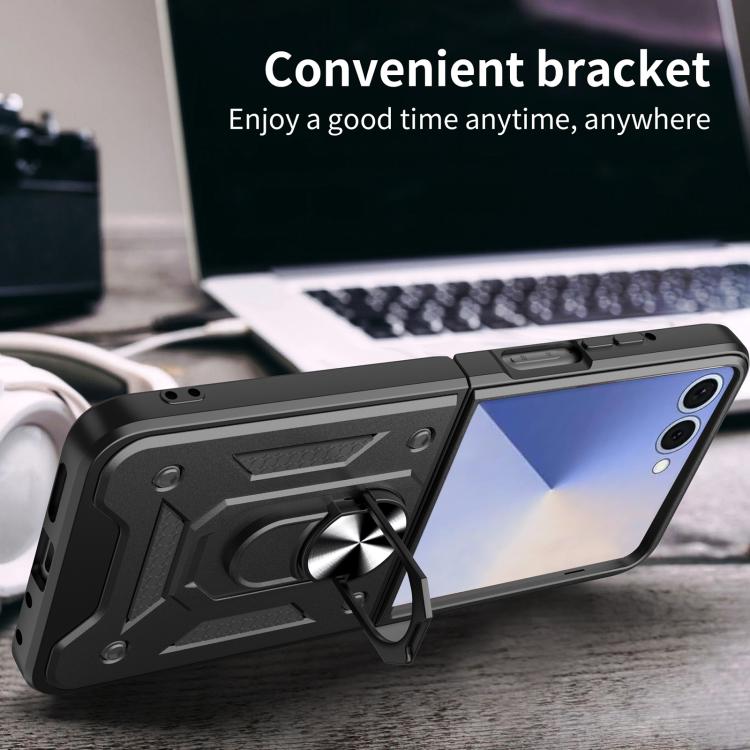 Armor Magnetic Bracket TPU+PC Phone Case, For Samsung Galaxy Z Flip8 5G, For Samsung Galaxy Z Flip7, For Samsung Galaxy Z Flip6, For Samsung Galaxy Z Flip5