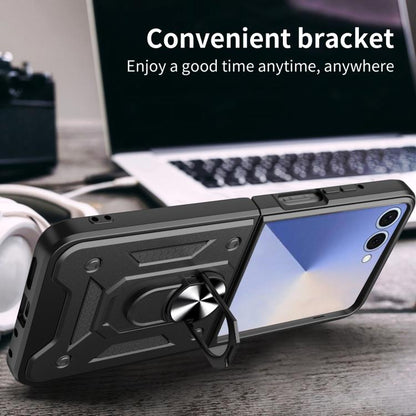 Armor Magnetic Bracket TPU+PC Phone Case, For Samsung Galaxy Z Flip8 5G, For Samsung Galaxy Z Flip7, For Samsung Galaxy Z Flip6, For Samsung Galaxy Z Flip5