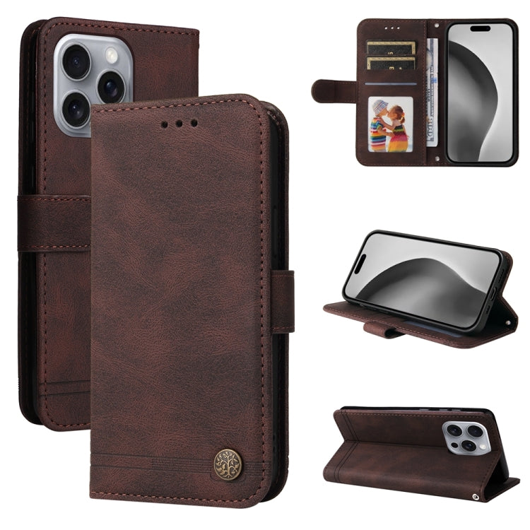 Skin Feel Life Tree Leather Phone Case