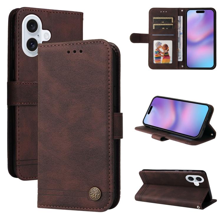 Skin Feel Life Tree Leather Phone Case