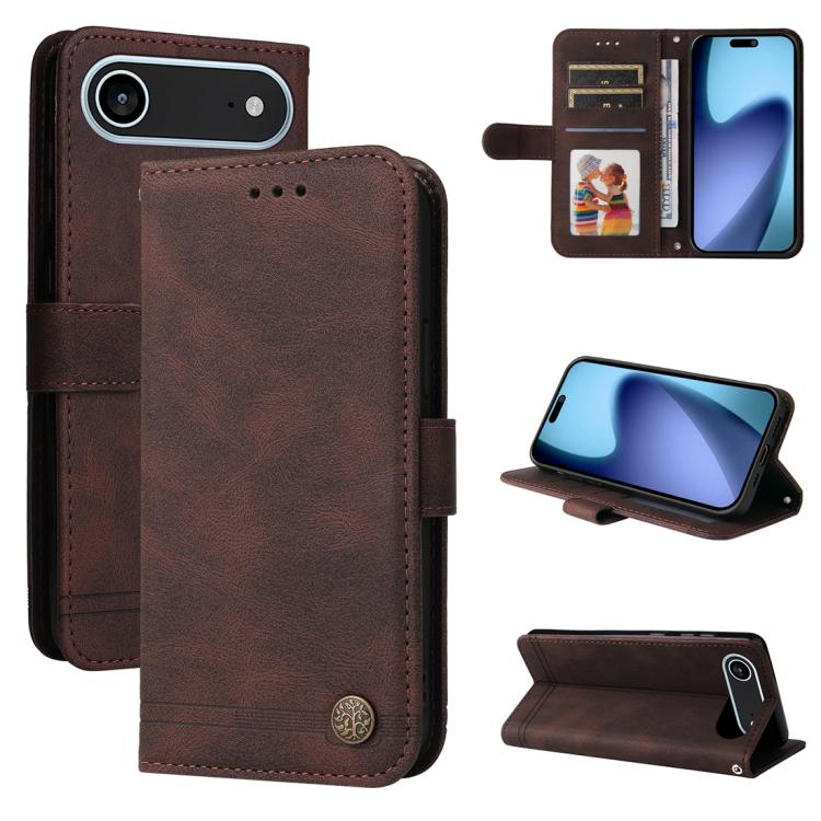 Skin Feel Life Tree Leather Phone Case