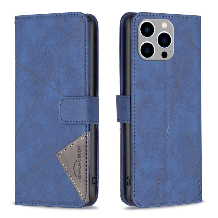 Magnetic Buckle Rhombus Texture Leather Phone Case