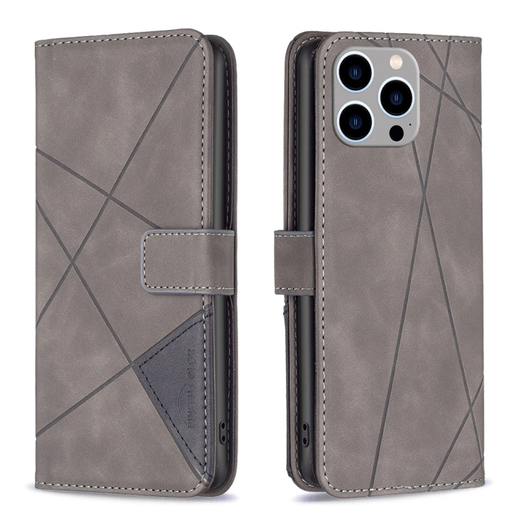 Magnetic Buckle Rhombus Texture Leather Phone Case