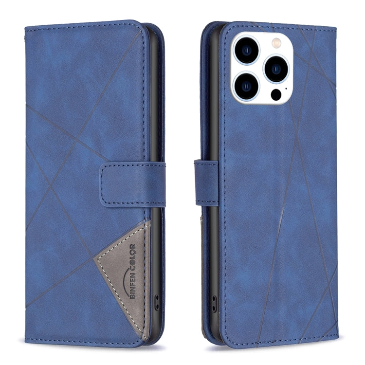 Magnetic Buckle Rhombus Texture Leather Phone Case