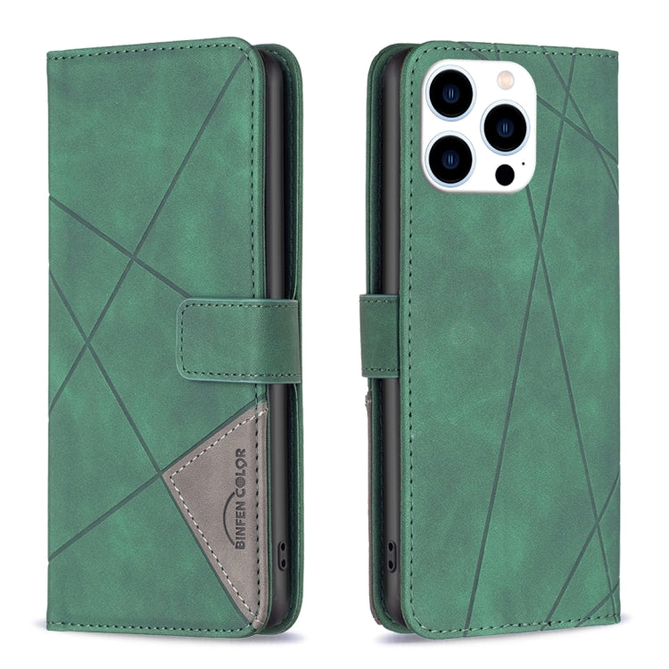 Magnetic Buckle Rhombus Texture Leather Phone Case