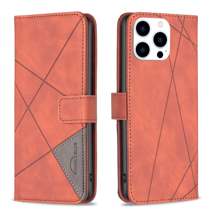 Magnetic Buckle Rhombus Texture Leather Phone Case