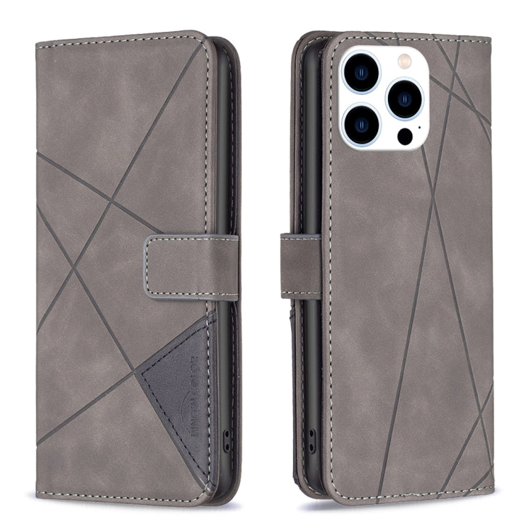 Magnetic Buckle Rhombus Texture Leather Phone Case