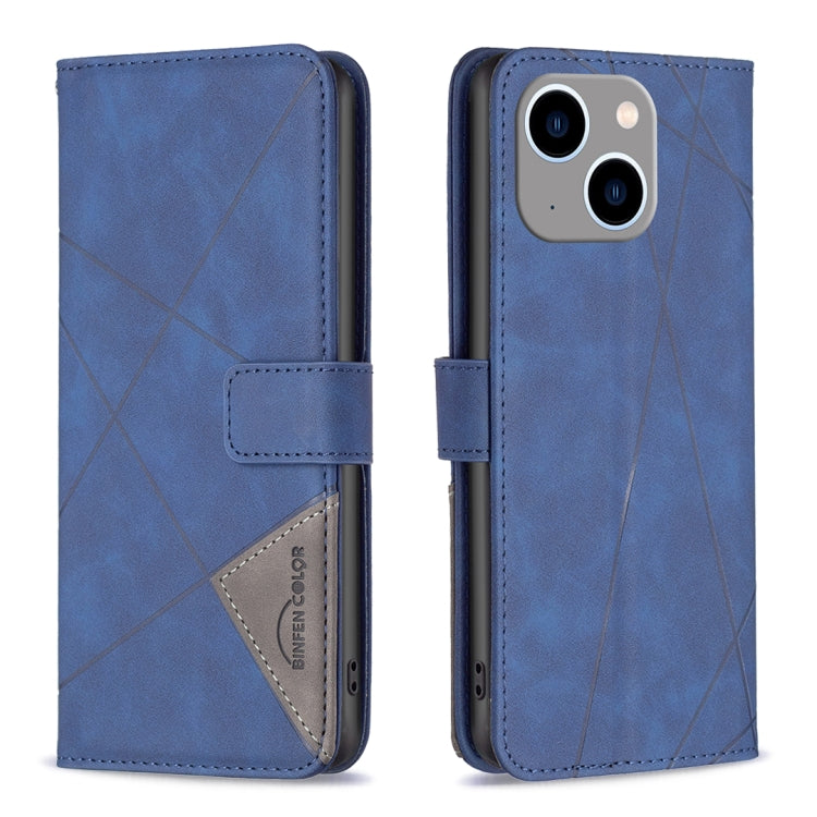 Magnetic Buckle Rhombus Texture Leather Phone Case