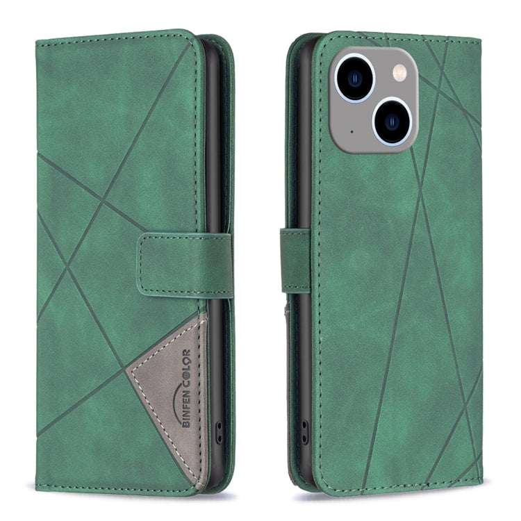 Magnetic Buckle Rhombus Texture Leather Phone Case
