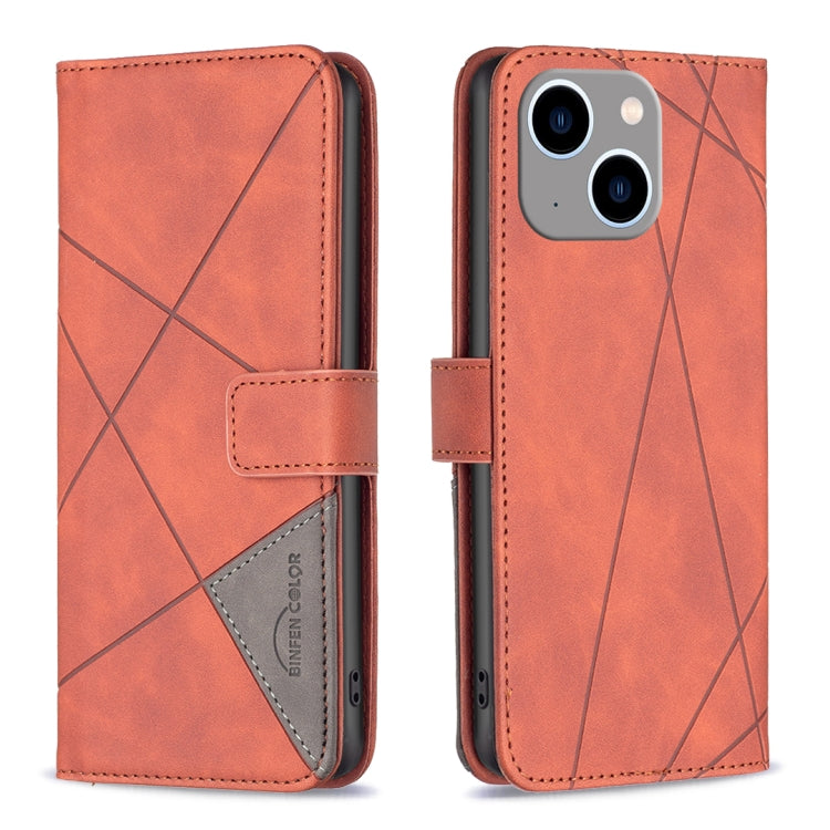 Magnetic Buckle Rhombus Texture Leather Phone Case