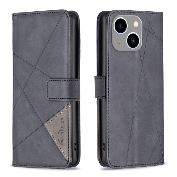 Magnetic Buckle Rhombus Texture Leather Phone Case