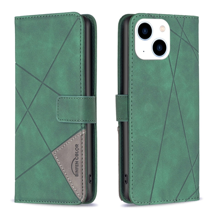 Magnetic Buckle Rhombus Texture Leather Phone Case