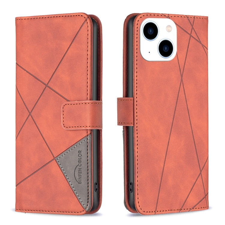 Magnetic Buckle Rhombus Texture Leather Phone Case