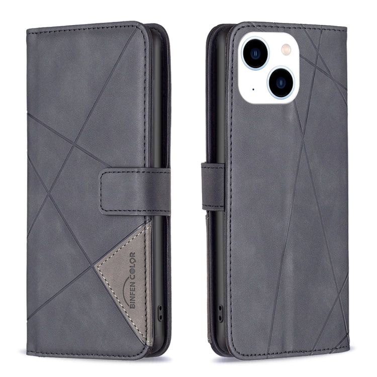 Magnetic Buckle Rhombus Texture Leather Phone Case