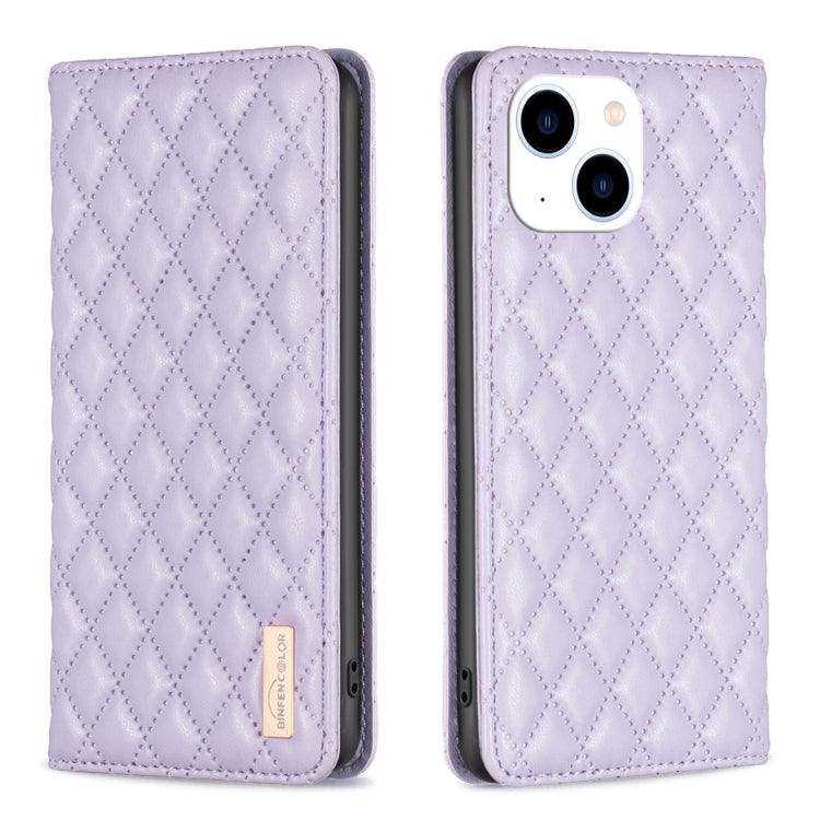 Diamond Lattice Magnetic Leather Flip Phone Case