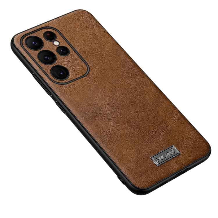 SULADA Shockproof TPU Hybrid Handmade Leather Phone Case, For Samsung Galaxy S25 5G, For Samsung Galaxy S25+ 5G, For Samsung Galaxy S25 Ultra 5G, For Samsung Galaxy S24 Ultra 5G, For Samsung Galaxy S24+ 5G, For Samsung Galaxy S24 5G                    ...