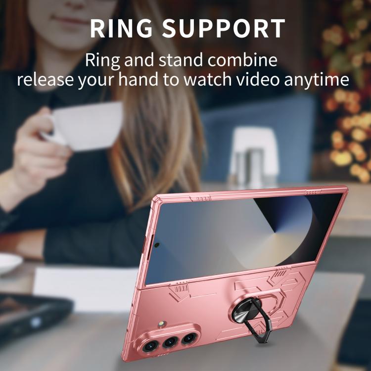 Matte UV Armor Ring Shockproof Phone Case