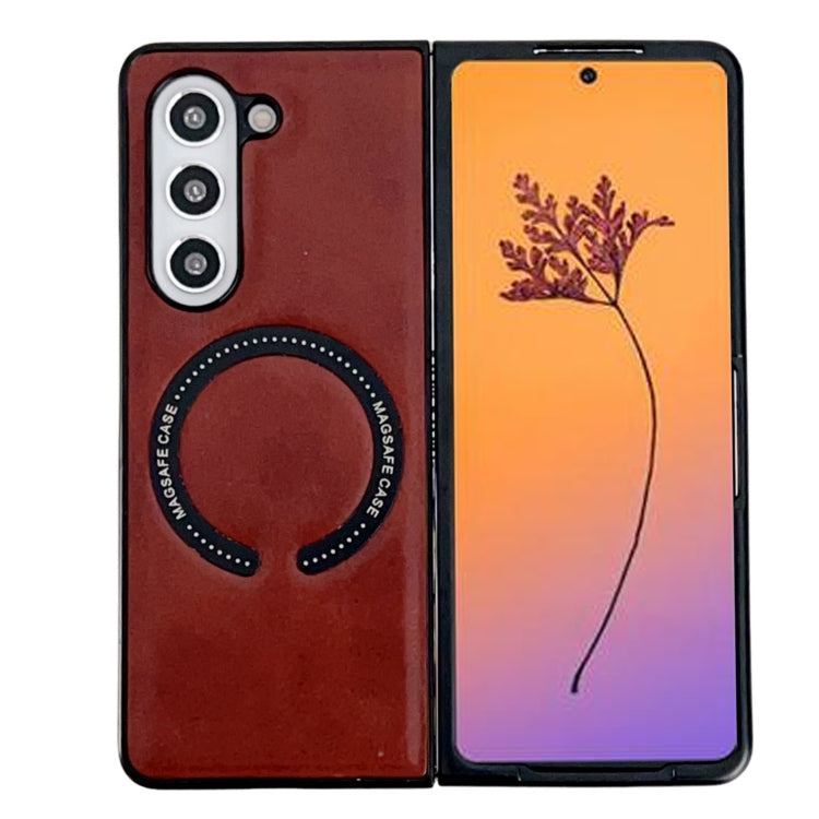 Crazy Horse Texture Magnetic Magsafe PU Phone Case, For Galaxy Z Fold8 Ultra 5G, For Galaxy Z Flip8 5G, For Samsung Galaxy Z Flip7 5G, For Samsung Galaxy Z Fold5, For Samsung Galaxy Z Flip5