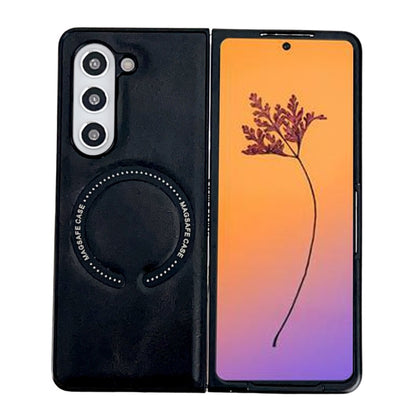 Crazy Horse Texture Magnetic Magsafe PU Phone Case, For Galaxy Z Fold8 Ultra 5G, For Galaxy Z Flip8 5G, For Samsung Galaxy Z Flip7 5G, For Samsung Galaxy Z Fold5, For Samsung Galaxy Z Flip5