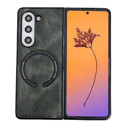 Crazy Horse Texture Magnetic Magsafe PU Phone Case, For Galaxy Z Fold8 Ultra 5G, For Galaxy Z Flip8 5G, For Samsung Galaxy Z Flip7 5G, For Samsung Galaxy Z Fold5, For Samsung Galaxy Z Flip5