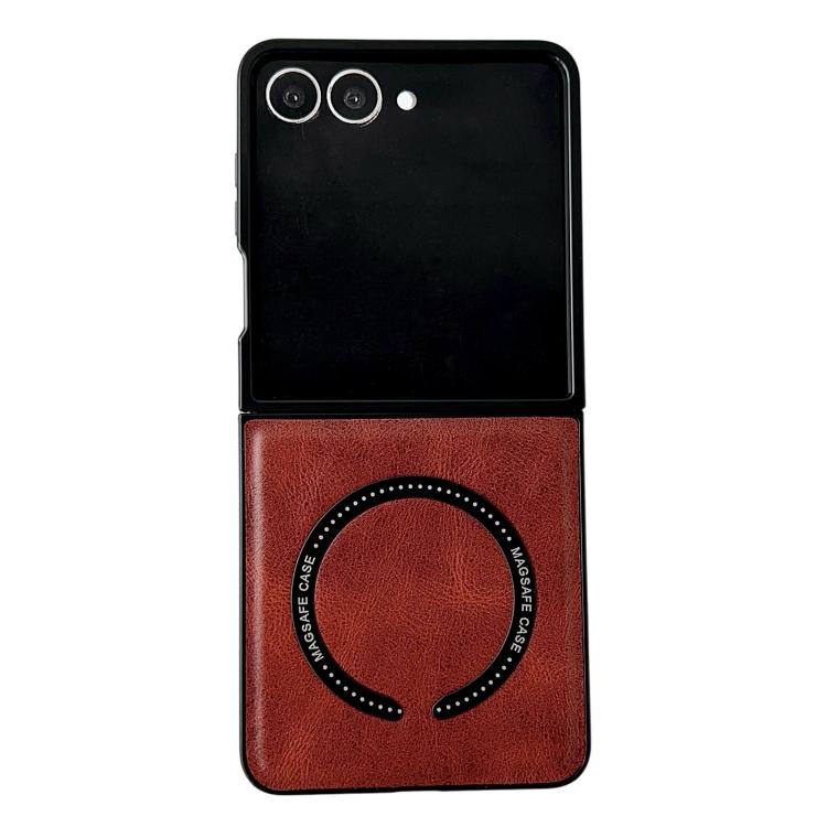 Crazy Horse Texture Magnetic Magsafe PU Phone Case, For Galaxy Z Fold8 Ultra 5G, For Galaxy Z Flip8 5G, For Samsung Galaxy Z Flip7 5G, For Samsung Galaxy Z Fold5, For Samsung Galaxy Z Flip5