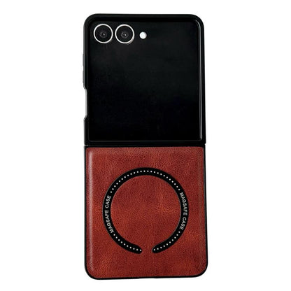 Crazy Horse Texture Magnetic Magsafe PU Phone Case, For Galaxy Z Fold8 Ultra 5G, For Galaxy Z Flip8 5G, For Samsung Galaxy Z Flip7 5G, For Samsung Galaxy Z Fold5, For Samsung Galaxy Z Flip5