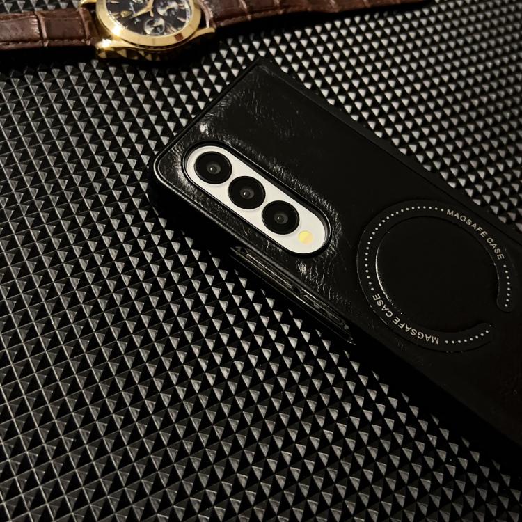 Crazy Horse Texture Magnetic Magsafe PU Phone Case, For Galaxy Z Fold8 Ultra 5G, For Galaxy Z Flip8 5G, For Samsung Galaxy Z Flip7 5G, For Samsung Galaxy Z Fold5, For Samsung Galaxy Z Flip5