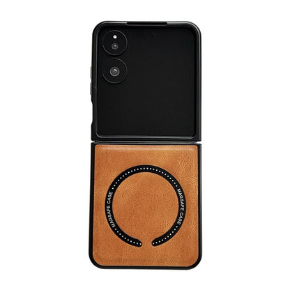 Crazy Horse Texture Magnetic Magsafe PU Phone Case, For Galaxy Z Fold8 Ultra 5G, For Galaxy Z Flip8 5G, For Samsung Galaxy Z Flip7 5G, For Samsung Galaxy Z Fold5, For Samsung Galaxy Z Flip5