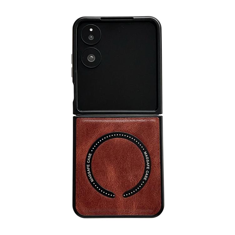 Crazy Horse Texture Magnetic Magsafe PU Phone Case, For Galaxy Z Fold8 Ultra 5G, For Galaxy Z Flip8 5G, For Samsung Galaxy Z Flip7 5G, For Samsung Galaxy Z Fold5, For Samsung Galaxy Z Flip5