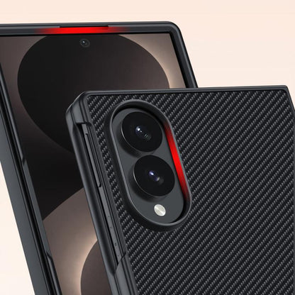Ultra-thin Carbon Fiber Texture Printing Phone Case, For Galaxy Z Fold8 5G, For Galaxy Z Fold8 Ultra 5G, For Galaxy Z Flip8 5G, For Samsung Galaxy Z Fold7, For Samsung Galaxy Z Flip7, For Samsung Galaxy Z Flip6, For Samsung Galaxy Z Fold6              ...