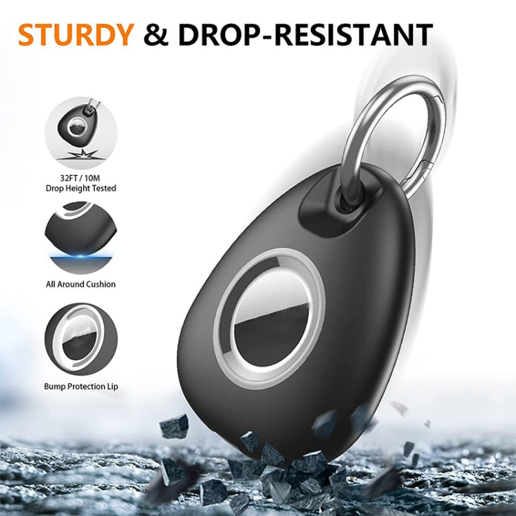 2pcs Waterproof Anti-drop Anti-lost Tracker Positioning TPU Protective Case for AirTag