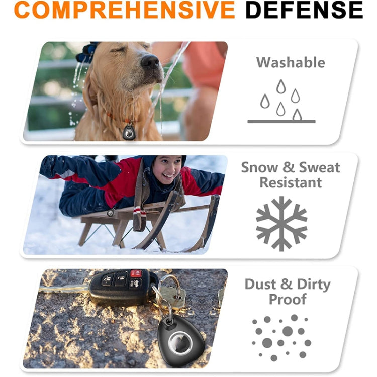 2pcs Waterproof Anti-drop Anti-lost Tracker Positioning TPU Protective Case for AirTag