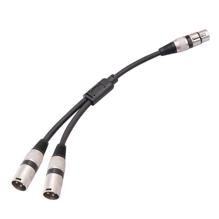 2055YMMF-05 XLR 3pin Female to Dual Male Audio Cable, Length: 50cm