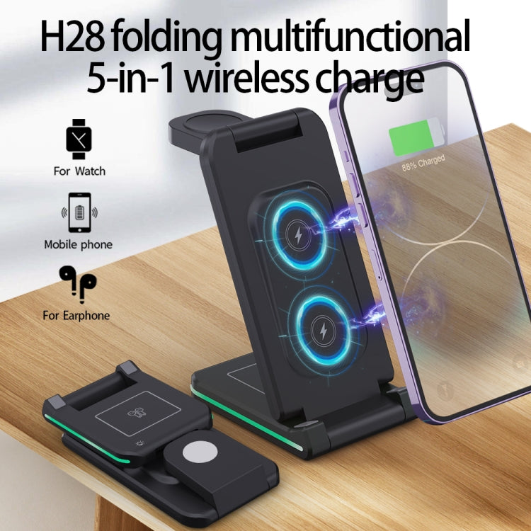 H28 15W 5 in 1 Folding Multifunctional Wireless Charger